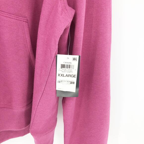 IDEOLOGY Womens Hoodie Sweatshirt XXL Pink Fleece Relaxed Fit NWT - Picture 5 of 11